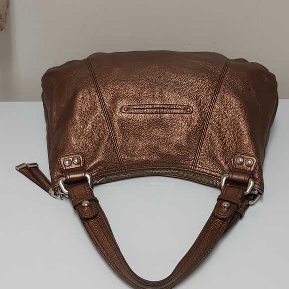 B. Makowsky Dark Rustic Brown Genuine Leather Bag - Picture 6 of 10